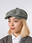 Кепка FREDRIKSON арт. 3009-699/77-Ч Хулиганка (серый / черный)